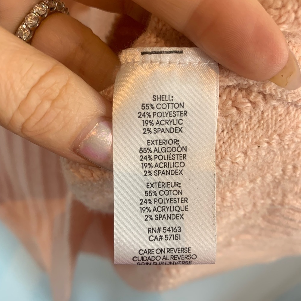 Calvin Klein Cozy Baby Pink Ribbed Knit Turtleneck Sweater - Picture 10 of 11